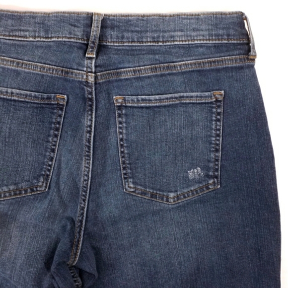 Banana Republic Factory Medium Wash Girlfriend Denim Jeans Womens 30/10 Frayed - Picture 8 of 11